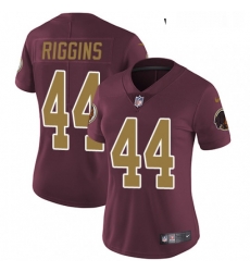 Womens Nike Washington Redskins 44 John Riggins Burgundy RedGold Number Alternate 80TH Anniversary Vapor Untouchable Limited Player NFL Jersey