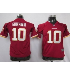 Youth Nike Washington Redskins #10 Robert Griffin III Red Nike NFL Jerseys