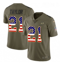 Youth Nike Washington Redskins 21 Sean Taylor Limited OliveUSA Flag 2017 Salute to Service NFL Jersey