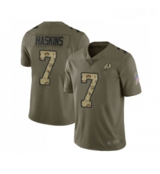 Youth Washington Redskins 7 Dwayne Haskins Limited Olive Camo 2017 Salute to Service Football Jersey