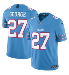 Men Tennessee Titans  27 Eddie George Light Blue 2026 F U S E  Vapor Limited Stitched Football Jersey