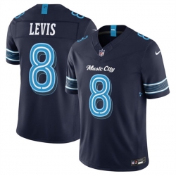 Men Tennessee Titans  8 Will Levis Navy 2026 F U S E   Music City  Rivalries Collection Limited Stitched Football Jersey