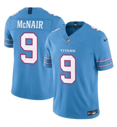 Men Tennessee Titans 9 Steve McNair Light Blue 2026 F U S E Vapor Limited Stitched Football Jersey Men Tennessee Titans 9 Steve McNair Light Blue 2026 F U S E Vapor Limited Stitched Football Jersey
