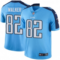 Mens Nike Tennessee Titans 82 Delanie Walker Limited Light Blue Rush Vapor Untouchable NFL Jersey