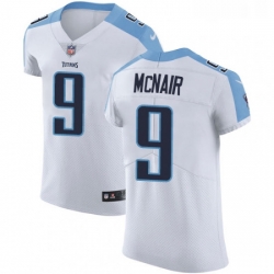 Mens Nike Tennessee Titans 9 Steve McNair White Vapor Untouchable Elite Player NFL Jersey