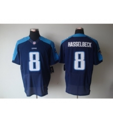 Nike Tennessee Titans 8 Matt Hasselbeck Dark Blue Elite NFL Jersey