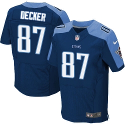 Nike Titans #87 Eric Decker Navy Blue Alternate Mens Stitched NFL Elite Jersey