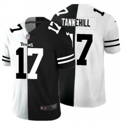 Tennessee Titans 17 Ryan Tannehill Men Black V White Peace Split Nike Vapor Untouchable Limited NFL Jersey