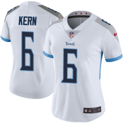 Nike Titans #6 Brett Kern White Womens Stitched NFL Vapor Untouchable Limited Jersey