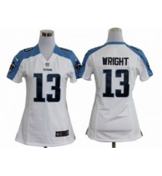 Nike Women NFL Tennessee Titans #13 Kendall Wright white Jerseys