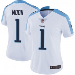 Womens Nike Tennessee Titans 1 Warren Moon Elite White NFL Jersey