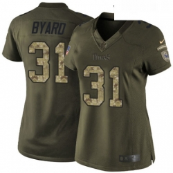 Womens Nike Tennessee Titans 31 Kevin Byard Elite Green Salute to Service NFL Jersey