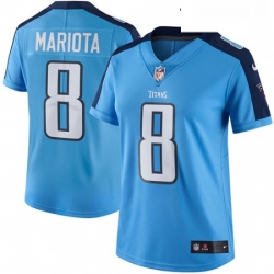 Womens Nike Tennessee Titans 8 Marcus Mariota Elite Light Blue Team Color NFL Jersey