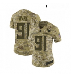 Womens Tennessee Titans 91 Cameron Wake Limited Camo 2018 Salute to Service Football Jersey