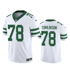 Men New York Jets 78 Laken Tomlinson White 2023 F U S E  Vapor Limited Throwback Stitched Football Jersey