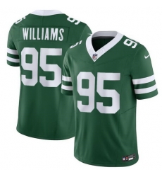 Men New York Jets 95 Garrett Wilson Green 2024 F U S E  Vapor Limited Stitched Jersey