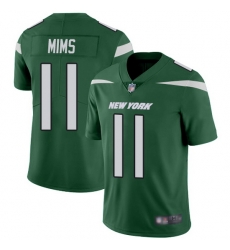 Nike Jets 11 Denzel Mim Green Team Color Men Stitched NFL Vapor Untouchable Limited Jersey