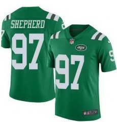 Nike Jets 97 Nathan Shepherd Green Color Rush Limited Jersey