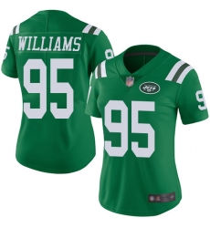 Jets 95 Quinnen Williams Green Women Stitched Football Limited Rush Jersey