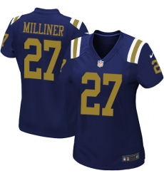 Women's Nike New York Jets #27 Dee Milliner Elite Navy Blue Alternate NFL Jersey