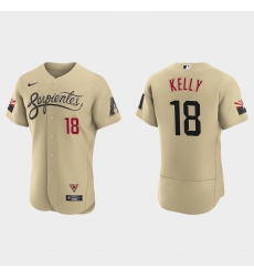 Arizona Diamondbacks 18 Carson Kelly Men Nike 2021 City Connect Authentic MLB Jersey Gold