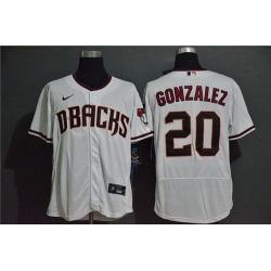 Diamondbacks 20 Luis Gonzalez White Nike 2020 Flexbase Jersey