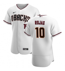 Men Arizona Diamondbacks 10 Josh Rojas Men Nike White Crimson Flex Base Home Team MLB Jersey