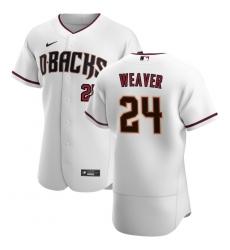 Men Arizona Diamondbacks 24 Luke Weaver Men Nike White Crimson Flex Base Home Team MLB Jersey