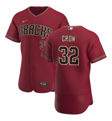 Men Arizona Diamondbacks 32 Kevin Cron Men Nike Crimson Flex Base Alternate Team MLB Jersey