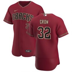 Men Arizona Diamondbacks 32 Kevin Cron Men Nike Crimson Flex Base Alternate Team MLB Jersey