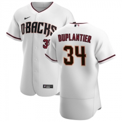 Men Arizona Diamondbacks 34 Jon Duplantier Men Nike White Crimson Flex Base Home Team MLB Jersey