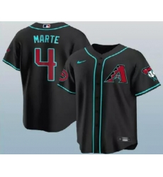 Men Arizona Diamondbacks #4 Ketel Marte 2024 Black Stitched MLB Jersey