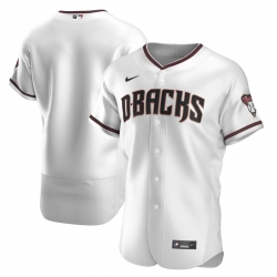 Men Arizona Diamondbacks Men Nike White Crimson Flex Base Home Team MLB Jersey