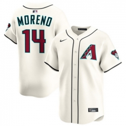 Men Arizona Diamondbacks Nike Home Limited Jersey Cream Moreno Gabriel 14