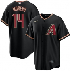 Men's Arizona Diamondbacks #14 Gabriel Moreno Jersey Black 2023 World Series Flex Base Jersey