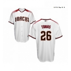 Mens Arizona Diamondbacks 26 Yasmany Tomas Replica White Home Cool Base Baseball Jersey