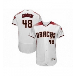 Mens Arizona Diamondbacks 48 Abraham Almonte White Home Authentic Collection Flex Base Baseball Jersey