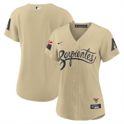 Women Arizona Diamondbacks Blank 2021 Gold City Connect Stitched Baseball Jersey  Run Small