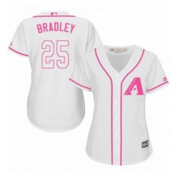 Womens Majestic Arizona Diamondbacks 25 Archie Bradley Authentic White Fashion MLB Jersey