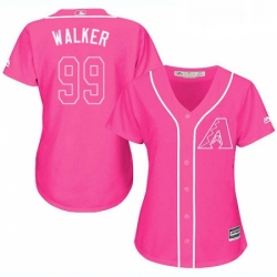 Womens Majestic Arizona Diamondbacks 99 Taijuan Walker Authentic Pink Fashion MLB Jersey