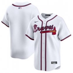 Men Atlanta Braves Blank White 2024 Home Limited Stitched Baseball Jersey