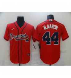 Men's Majestic Atlanta Braves #44 Hank Aaron Nike Rde Jersey