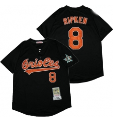 Baltimore Orioles 8 Cal Ripken Jr Black 1993 Cooperstown Collection Jersey