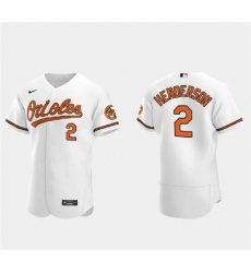 Men Baltimore Orioles 2 Gunnar Henderson White Flex Base Stitched Baseball Jersey