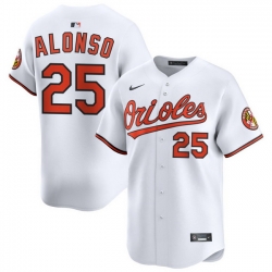 Men Baltimore Orioles Nike Home Limited Jersey White Alonso Pete 25