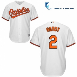 Mens Majestic Baltimore Orioles 2 JJ Hardy Replica White Home Cool Base MLB Jersey