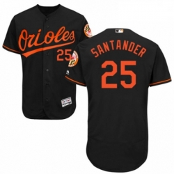 Mens Majestic Baltimore Orioles 25 Anthony Santander Black Alternate Flex Base Authentic Collection MLB Jersey