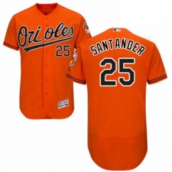 Mens Majestic Baltimore Orioles 25 Anthony Santander Orange Alternate Flex Base Authentic Collection Baseball Jersey