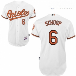 Mens Majestic Baltimore Orioles 6 Jonathan Schoop Replica White Home Cool Base MLB Jersey