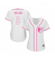 Womens Baltimore Orioles 2 Jonathan Villar Replica White Fashion Cool Base Baseball Jersey 